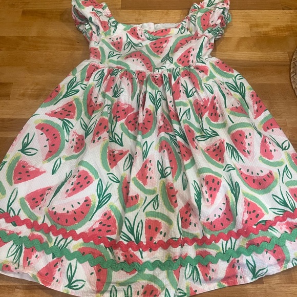 Isaac Mizrahi Other - Isaac Mizrahi watermelon pattern Smocked Ruffled Sundress size 6